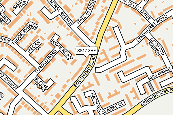 SS17 8HF map - OS OpenMap – Local (Ordnance Survey) SS17 8HF map - OS OpenMap – Local (Ordnance Survey)