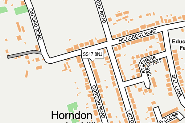 SS17 8NJ map - OS OpenMap – Local (Ordnance Survey) SS17 8NJ map - OS OpenMap – Local (Ordnance Survey)