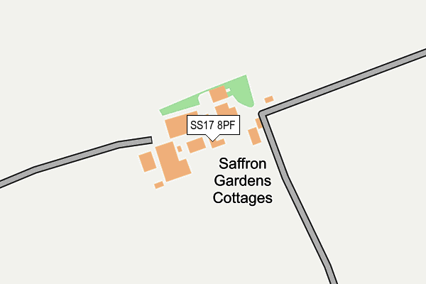 SS17 8PF map - OS OpenMap – Local (Ordnance Survey) SS17 8PF map - OS OpenMap – Local (Ordnance Survey)