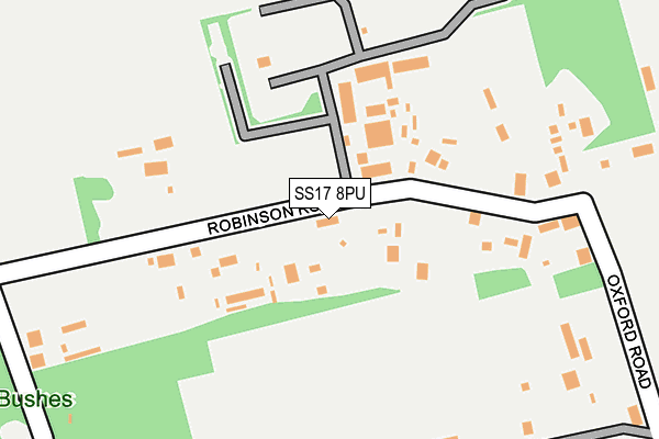 SS17 8PU map - OS OpenMap – Local (Ordnance Survey)