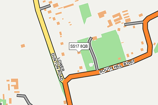SS17 8QB map - OS OpenMap – Local (Ordnance Survey) SS17 8QB map - OS OpenMap – Local (Ordnance Survey)
