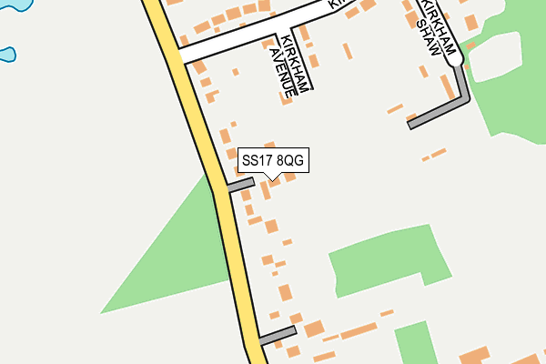 SS17 8QG map - OS OpenMap – Local (Ordnance Survey) SS17 8QG map - OS OpenMap – Local (Ordnance Survey)