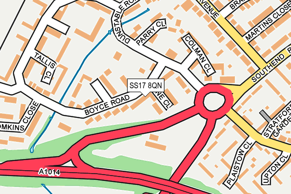 SS17 8QN map - OS OpenMap – Local (Ordnance Survey) SS17 8QN map - OS OpenMap – Local (Ordnance Survey)