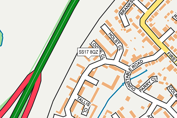 SS17 8QZ map - OS OpenMap – Local (Ordnance Survey) SS17 8QZ map - OS OpenMap – Local (Ordnance Survey)