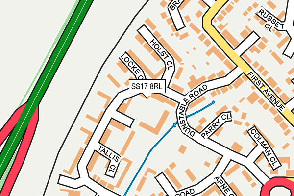 SS17 8RL map - OS OpenMap – Local (Ordnance Survey) SS17 8RL map - OS OpenMap – Local (Ordnance Survey)