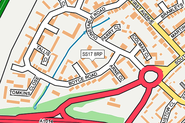 SS17 8RP map - OS OpenMap – Local (Ordnance Survey) SS17 8RP map - OS OpenMap – Local (Ordnance Survey)