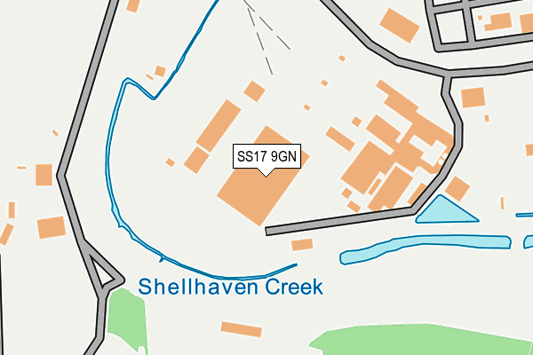 SS17 9GN map - OS OpenMap – Local (Ordnance Survey) SS17 9GN map - OS OpenMap – Local (Ordnance Survey)
