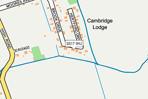 SS17 9HJ map - OS OpenMap – Local (Ordnance Survey) SS17 9HJ map - OS OpenMap – Local (Ordnance Survey)