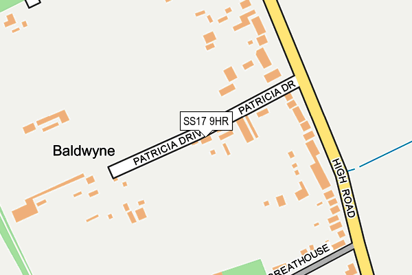 SS17 9HR map - OS OpenMap – Local (Ordnance Survey) SS17 9HR map - OS OpenMap – Local (Ordnance Survey)