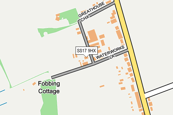 SS17 9HX map - OS OpenMap – Local (Ordnance Survey) SS17 9HX map - OS OpenMap – Local (Ordnance Survey)