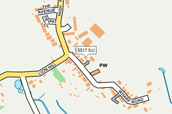 SS17 9JJ map - OS OpenMap – Local (Ordnance Survey) SS17 9JJ map - OS OpenMap – Local (Ordnance Survey)