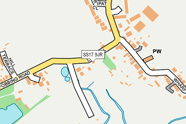 SS17 9JR map - OS OpenMap – Local (Ordnance Survey) SS17 9JR map - OS OpenMap – Local (Ordnance Survey)