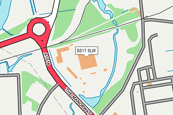 SS17 9LW map - OS OpenMap – Local (Ordnance Survey) SS17 9LW map - OS OpenMap – Local (Ordnance Survey)