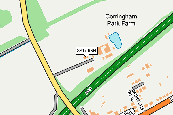 SS17 9NH map - OS OpenMap – Local (Ordnance Survey) SS17 9NH map - OS OpenMap – Local (Ordnance Survey)
