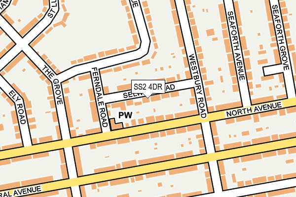 SS2 4DR map - OS OpenMap – Local (Ordnance Survey) SS2 4DR map - OS OpenMap – Local (Ordnance Survey)