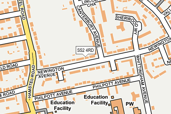 SS2 4RD map - OS OpenMap – Local (Ordnance Survey) SS2 4RD map - OS OpenMap – Local (Ordnance Survey)
