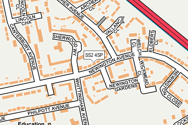 SS2 4SP map - OS OpenMap – Local (Ordnance Survey) SS2 4SP map - OS OpenMap – Local (Ordnance Survey)