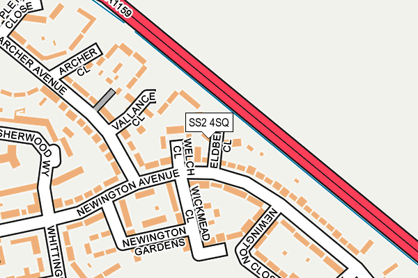 SS2 4SQ map - OS OpenMap – Local (Ordnance Survey) SS2 4SQ map - OS OpenMap – Local (Ordnance Survey)