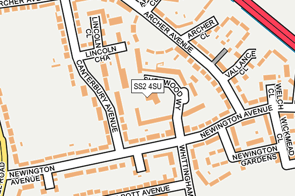 SS2 4SU map - OS OpenMap – Local (Ordnance Survey) SS2 4SU map - OS OpenMap – Local (Ordnance Survey)