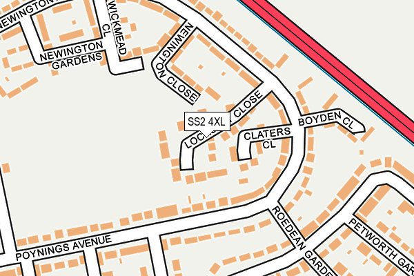 SS2 4XL map - OS OpenMap – Local (Ordnance Survey) SS2 4XL map - OS OpenMap – Local (Ordnance Survey)