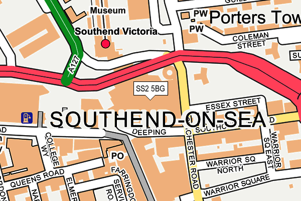 SS2 5BG map - OS OpenMap – Local (Ordnance Survey) SS2 5BG map - OS OpenMap – Local (Ordnance Survey)
