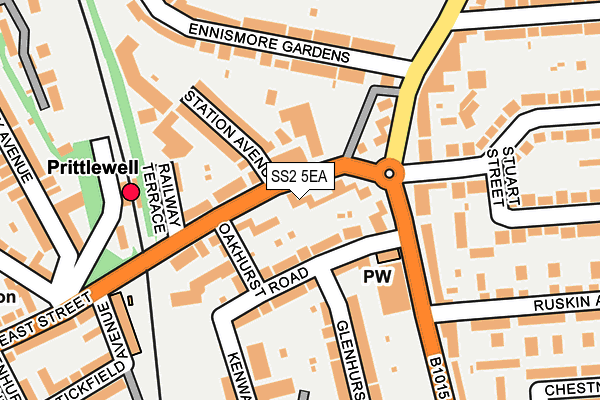 SS2 5EA map - OS OpenMap – Local (Ordnance Survey) SS2 5EA map - OS OpenMap – Local (Ordnance Survey)