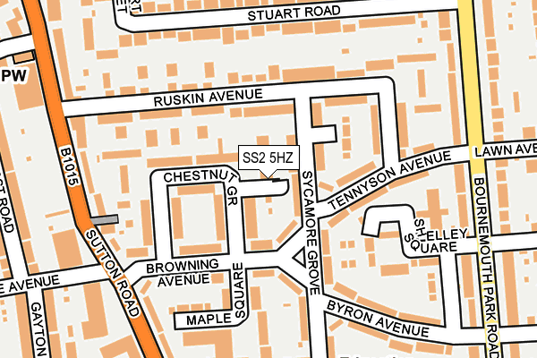 SS2 5HZ map - OS OpenMap – Local (Ordnance Survey) SS2 5HZ map - OS OpenMap – Local (Ordnance Survey)