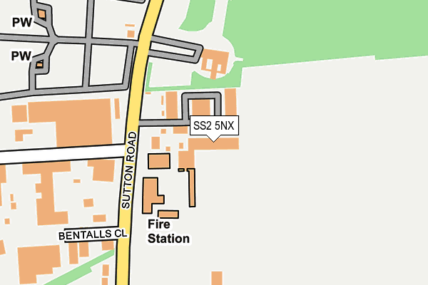 SS2 5NX map - OS OpenMap – Local (Ordnance Survey) SS2 5NX map - OS OpenMap – Local (Ordnance Survey)
