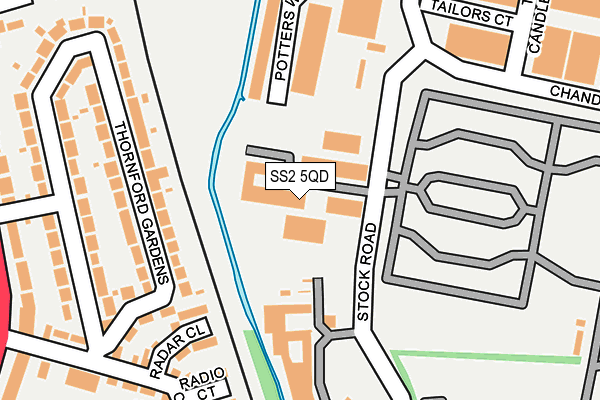SS2 5QD map - OS OpenMap – Local (Ordnance Survey) SS2 5QD map - OS OpenMap – Local (Ordnance Survey)