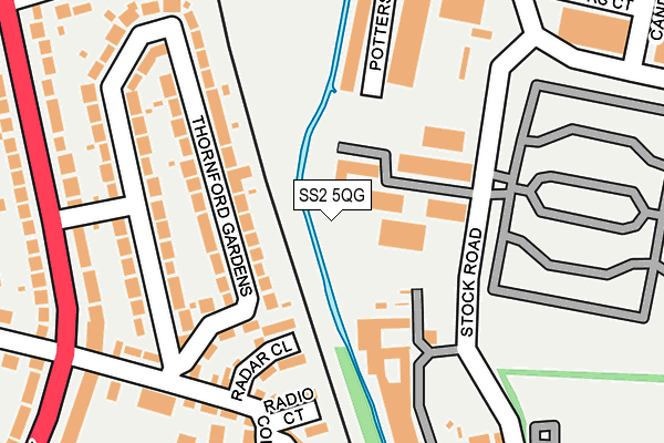 SS2 5QG map - OS OpenMap – Local (Ordnance Survey) SS2 5QG map - OS OpenMap – Local (Ordnance Survey)