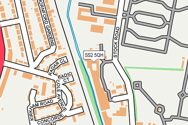 SS2 5QH map - OS OpenMap – Local (Ordnance Survey) SS2 5QH map - OS OpenMap – Local (Ordnance Survey)