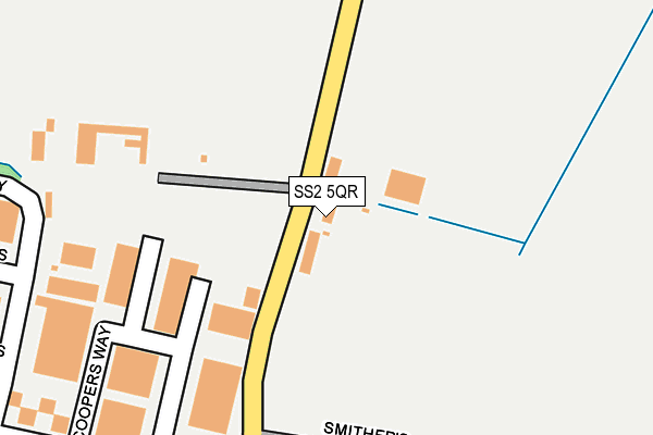 SS2 5QR map - OS OpenMap – Local (Ordnance Survey) SS2 5QR map - OS OpenMap – Local (Ordnance Survey)