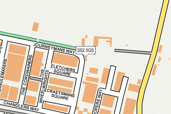 SS2 5QS map - OS OpenMap – Local (Ordnance Survey) SS2 5QS map - OS OpenMap – Local (Ordnance Survey)