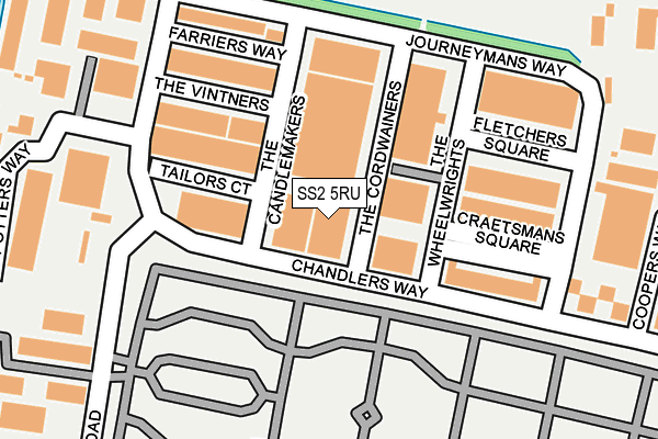 SS2 5RU map - OS OpenMap – Local (Ordnance Survey) SS2 5RU map - OS OpenMap – Local (Ordnance Survey)
