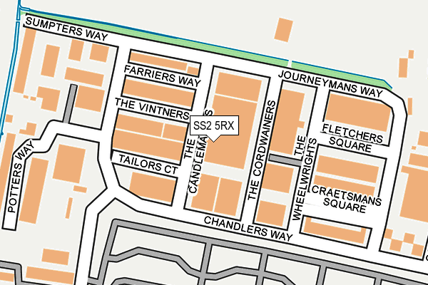 SS2 5RX map - OS OpenMap – Local (Ordnance Survey)