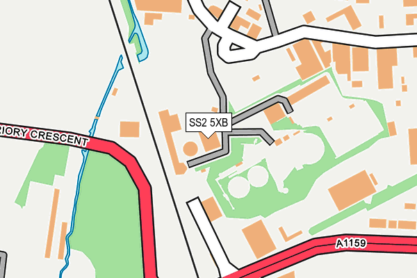 SS2 5XB map - OS OpenMap – Local (Ordnance Survey) SS2 5XB map - OS OpenMap – Local (Ordnance Survey)