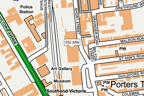 SS2 6AN map - OS OpenMap – Local (Ordnance Survey) SS2 6AN map - OS OpenMap – Local (Ordnance Survey)