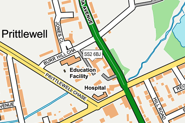 SS2 6BJ map - OS OpenMap – Local (Ordnance Survey) SS2 6BJ map - OS OpenMap – Local (Ordnance Survey)