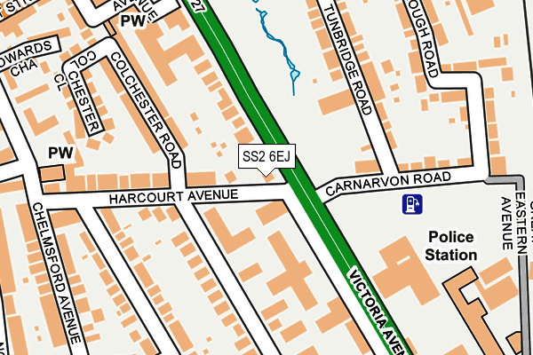 SS2 6EJ map - OS OpenMap – Local (Ordnance Survey) SS2 6EJ map - OS OpenMap – Local (Ordnance Survey)
