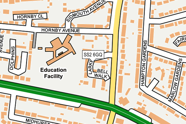 SS2 6GQ map - OS OpenMap – Local (Ordnance Survey) SS2 6GQ map - OS OpenMap – Local (Ordnance Survey)
