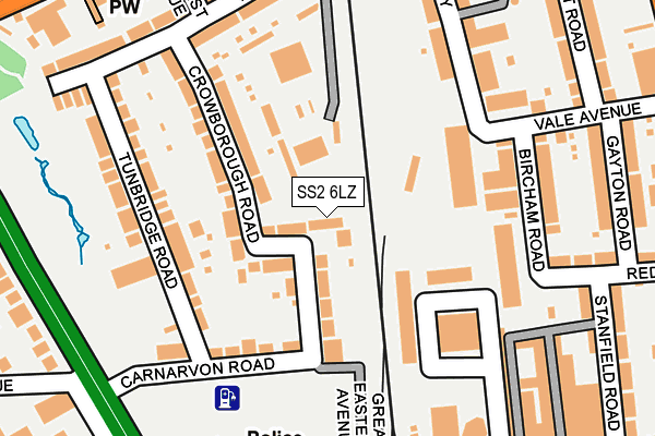 SS2 6LZ map - OS OpenMap – Local (Ordnance Survey) SS2 6LZ map - OS OpenMap – Local (Ordnance Survey)