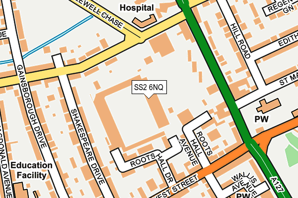 SS2 6NQ map - OS OpenMap – Local (Ordnance Survey) SS2 6NQ map - OS OpenMap – Local (Ordnance Survey)