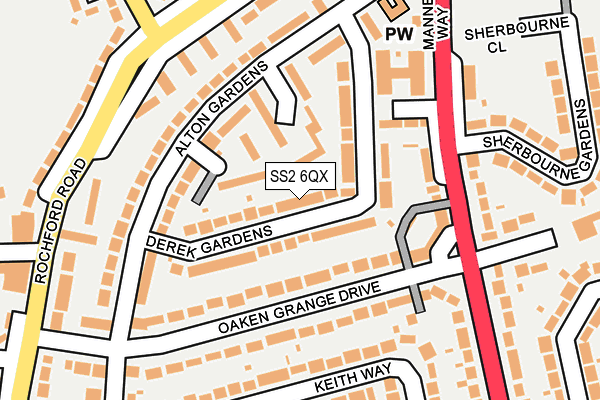SS2 6QX map - OS OpenMap – Local (Ordnance Survey) SS2 6QX map - OS OpenMap – Local (Ordnance Survey)