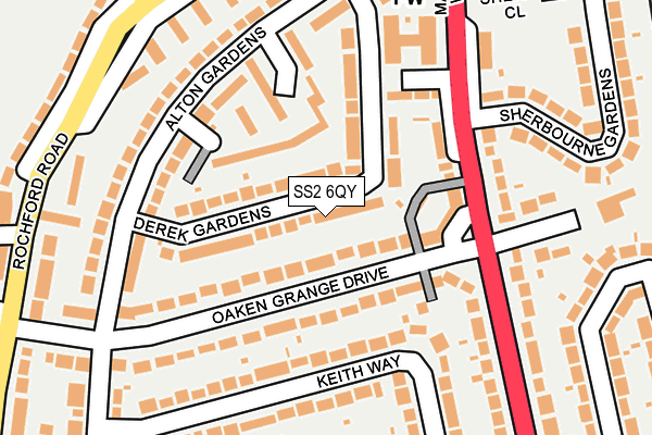 SS2 6QY map - OS OpenMap – Local (Ordnance Survey) SS2 6QY map - OS OpenMap – Local (Ordnance Survey)