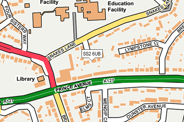 SS2 6UB map - OS OpenMap – Local (Ordnance Survey) SS2 6UB map - OS OpenMap – Local (Ordnance Survey)