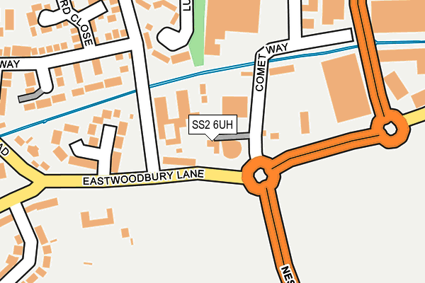 SS2 6UH map - OS OpenMap – Local (Ordnance Survey) SS2 6UH map - OS OpenMap – Local (Ordnance Survey)
