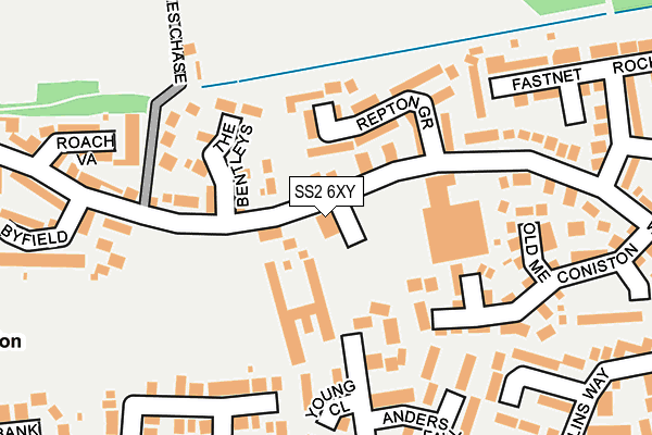 SS2 6XY map - OS OpenMap – Local (Ordnance Survey) SS2 6XY map - OS OpenMap – Local (Ordnance Survey)