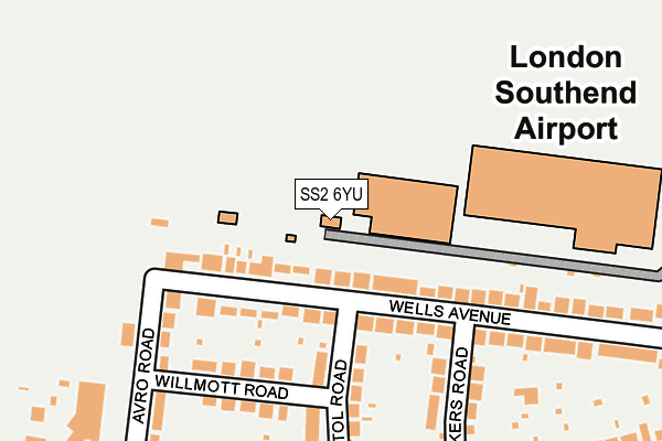 SS2 6YU map - OS OpenMap – Local (Ordnance Survey) SS2 6YU map - OS OpenMap – Local (Ordnance Survey)