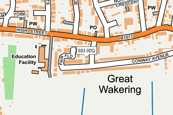 SS3 0DQ map - OS OpenMap – Local (Ordnance Survey)