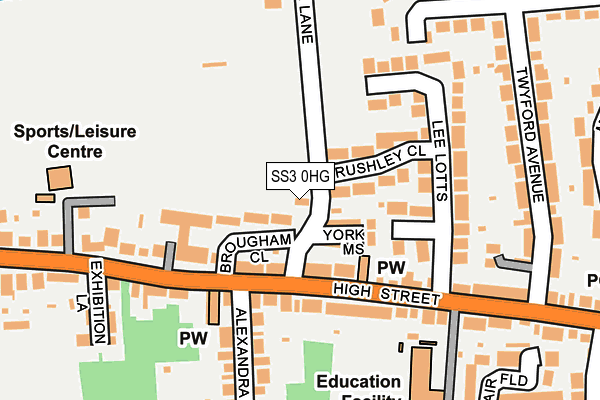 SS3 0HG map - OS OpenMap – Local (Ordnance Survey) SS3 0HG map - OS OpenMap – Local (Ordnance Survey)